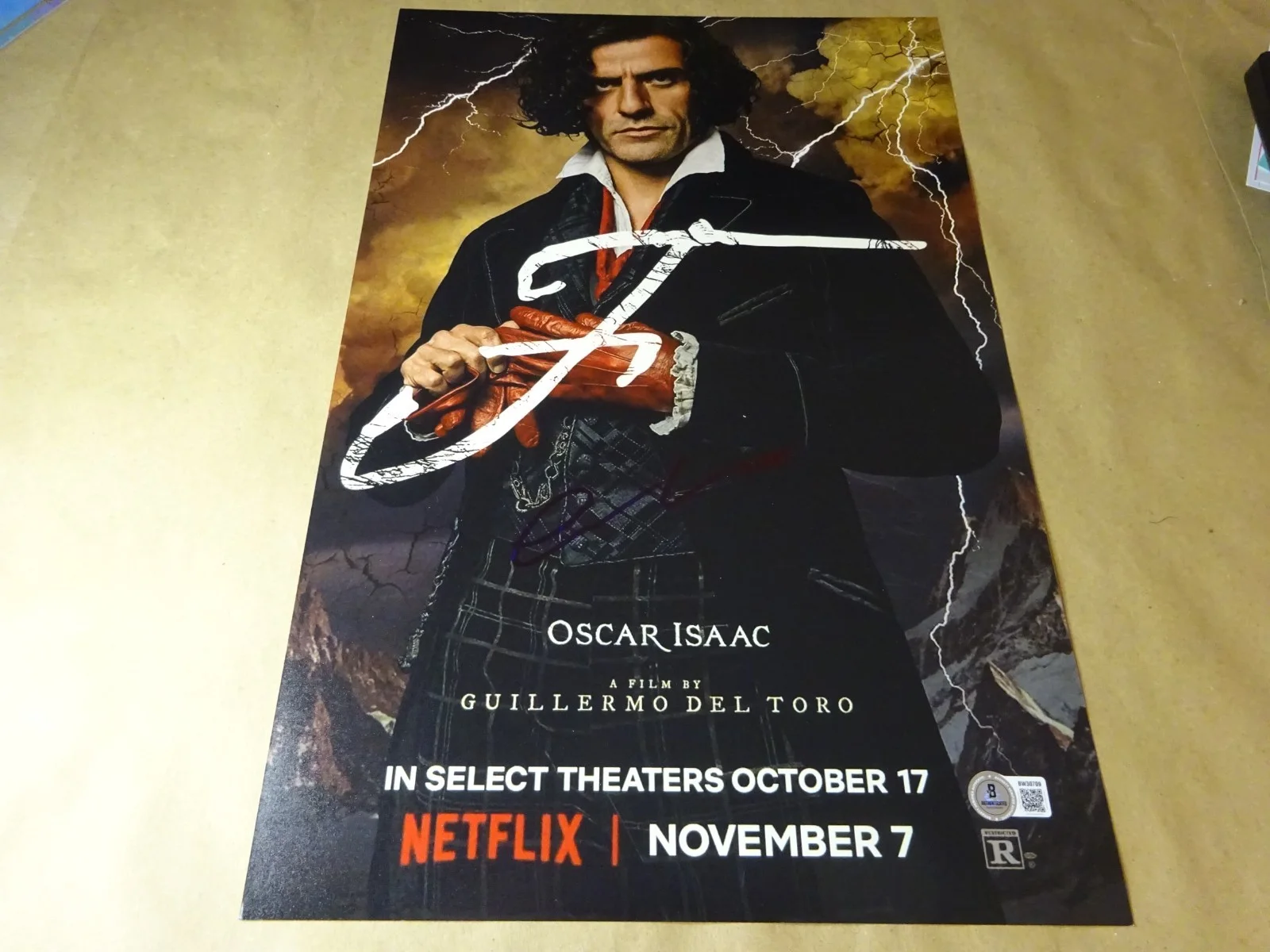 Oscar Isaac — Signed Oscar Isaac Autographed Frankenstein 11"x17" Photo Beckett BAS COA, изображение 2