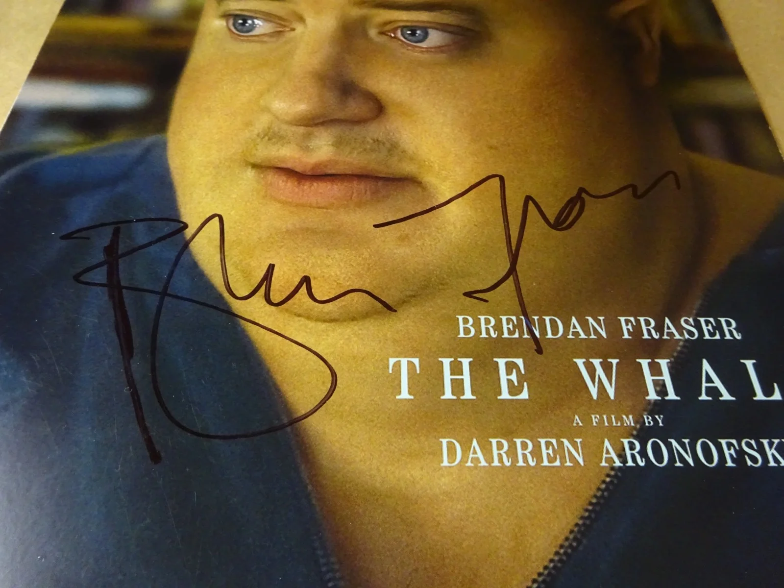 Brendan Fraser — Signed Brendan Fraser Autographed The Whale 11"x17" Photo Beckett BAS COA, image 4