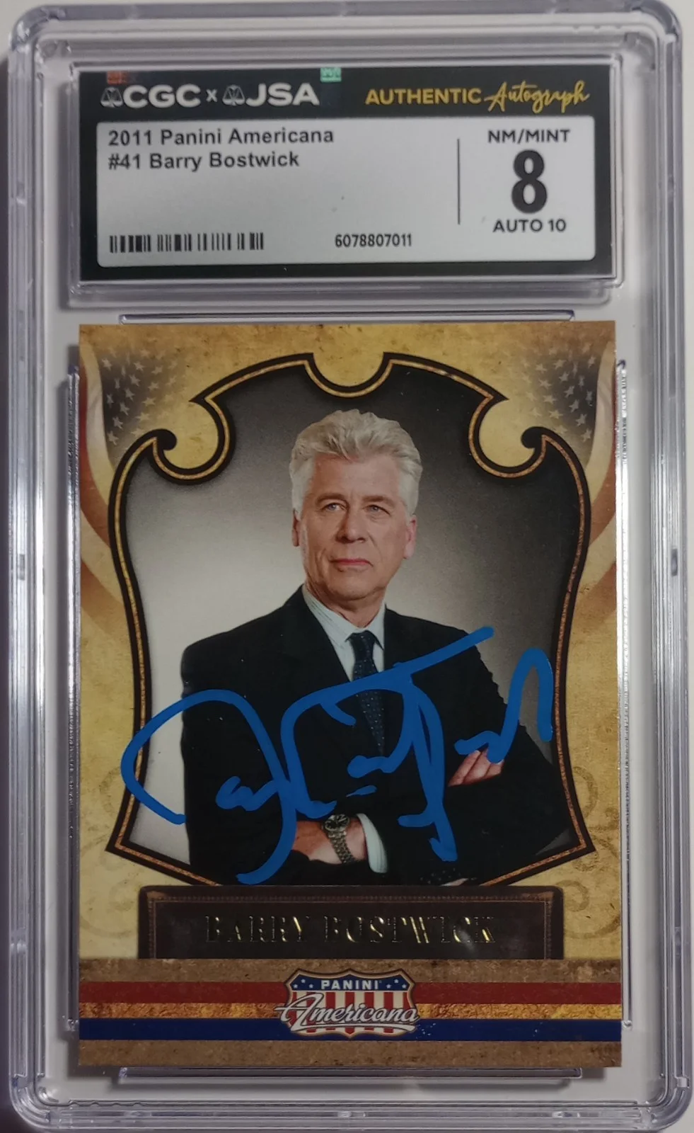 Barry Bostwick — Barry Bostwick Signed 2011 Panini Americana #41 (CGC 8 / Auto 10)