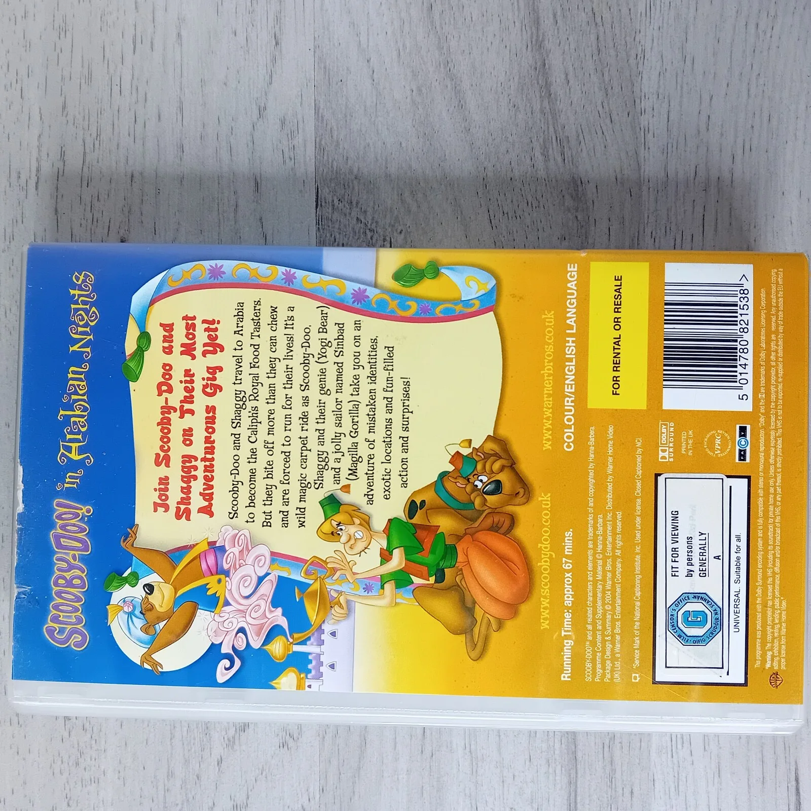 SCOOBY DOO ARABIAN NIGHTS VHS TAPE -RARE RETRO MOVIE SERIES VINTAGE, изображение 3