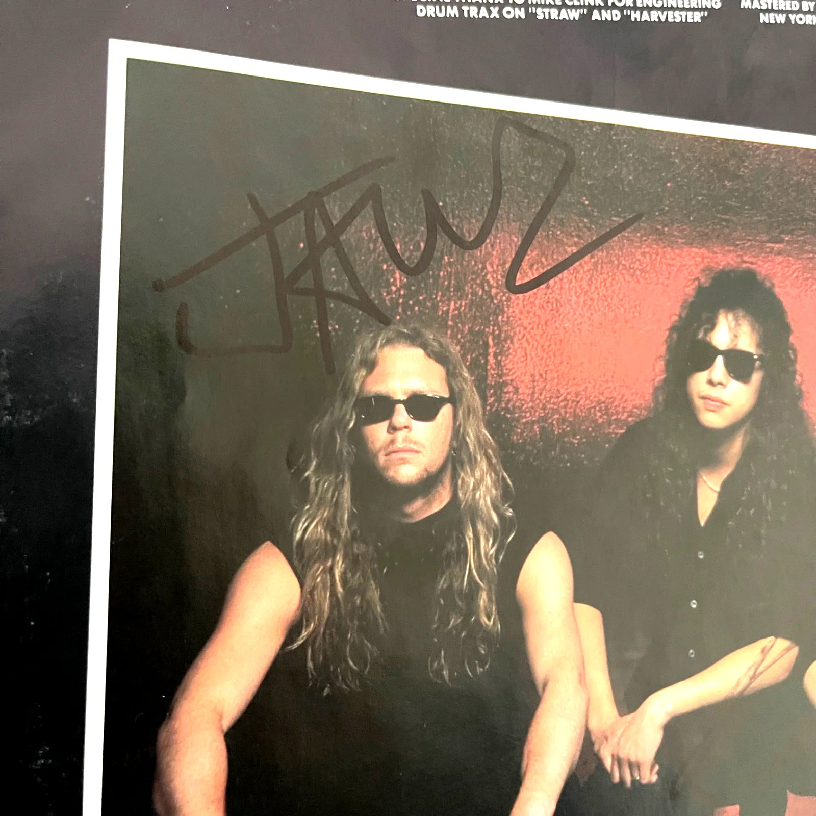 Metallica and justice for all vinyl autographed full band signed Hetfield, изображение 3