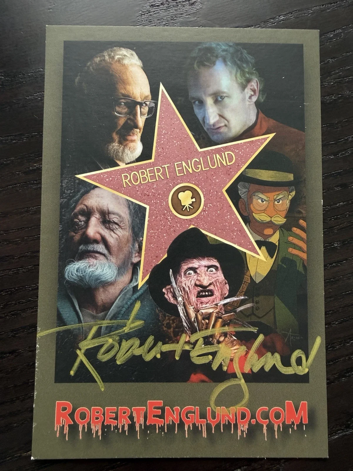 Freddy Krueger — Robert Englund autographed signed 4x6 photo Postcard Beckett BAS COA Freddy Elm
