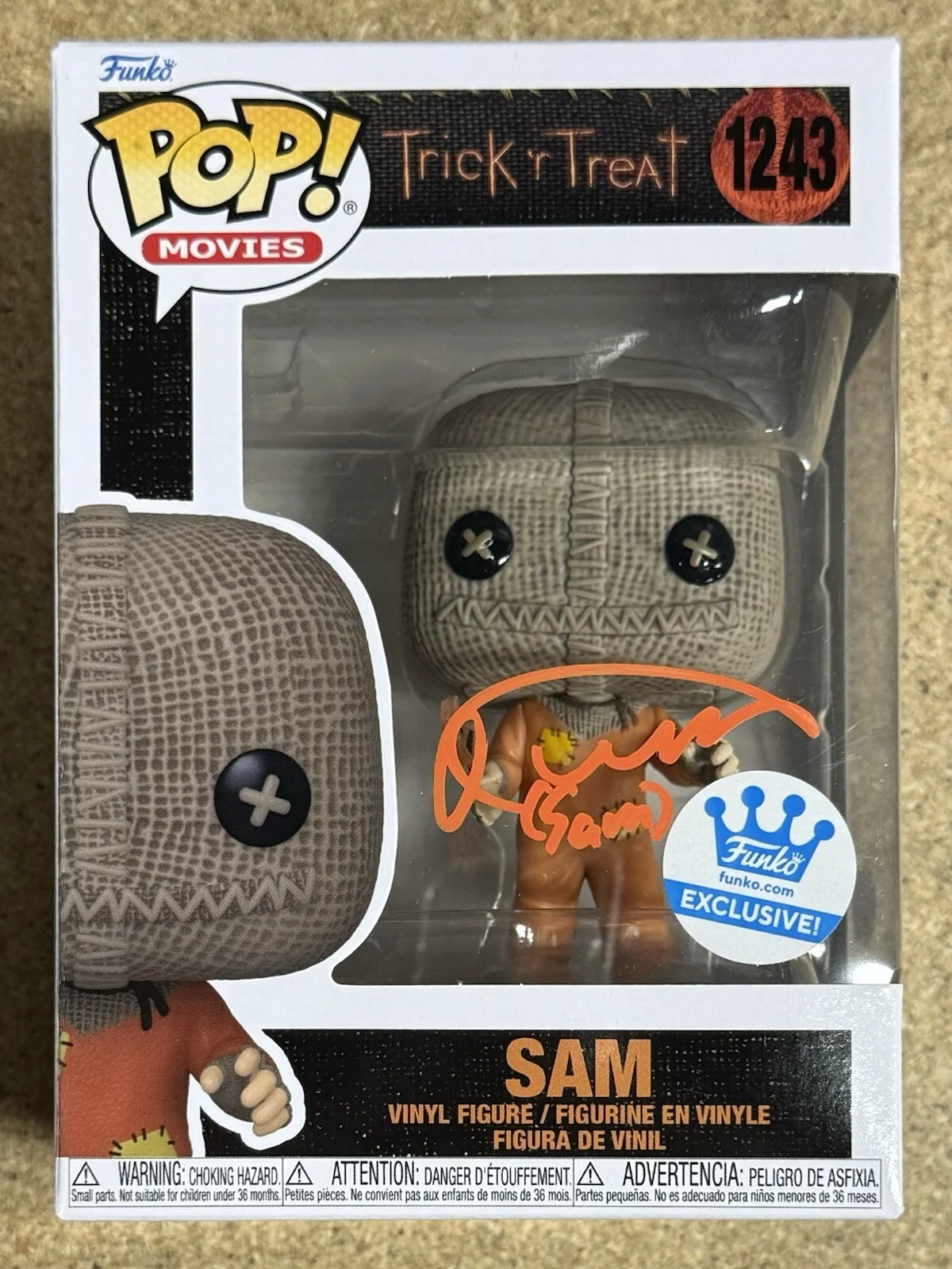 Quinn Lord — Quinn Lord Signed Trick R Treat Sam Funko Pop! #1243 FS Exclusive W/ JSA COA, изображение 2