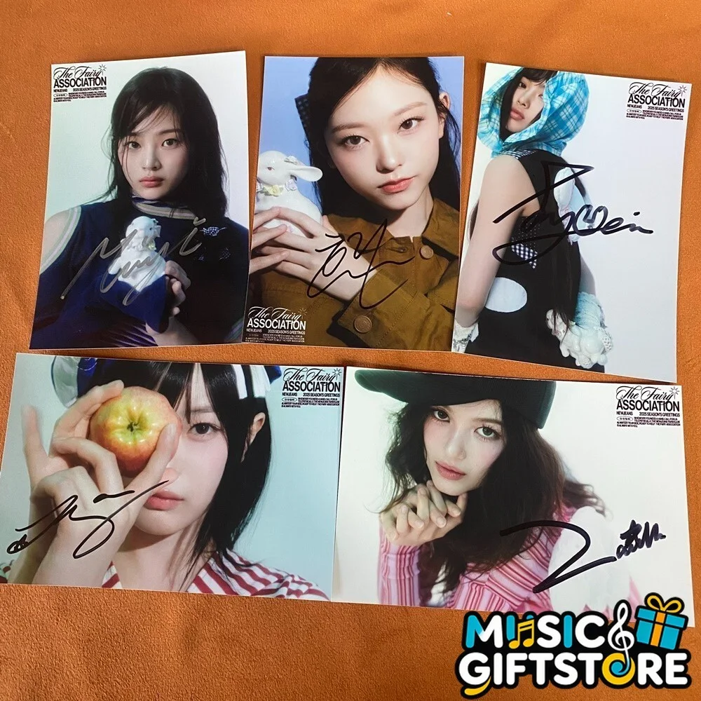 NEWJEANS Newjeans Group Autographed Photo 2025 Season's Greetings K-POP A #MUGS, изображение 2