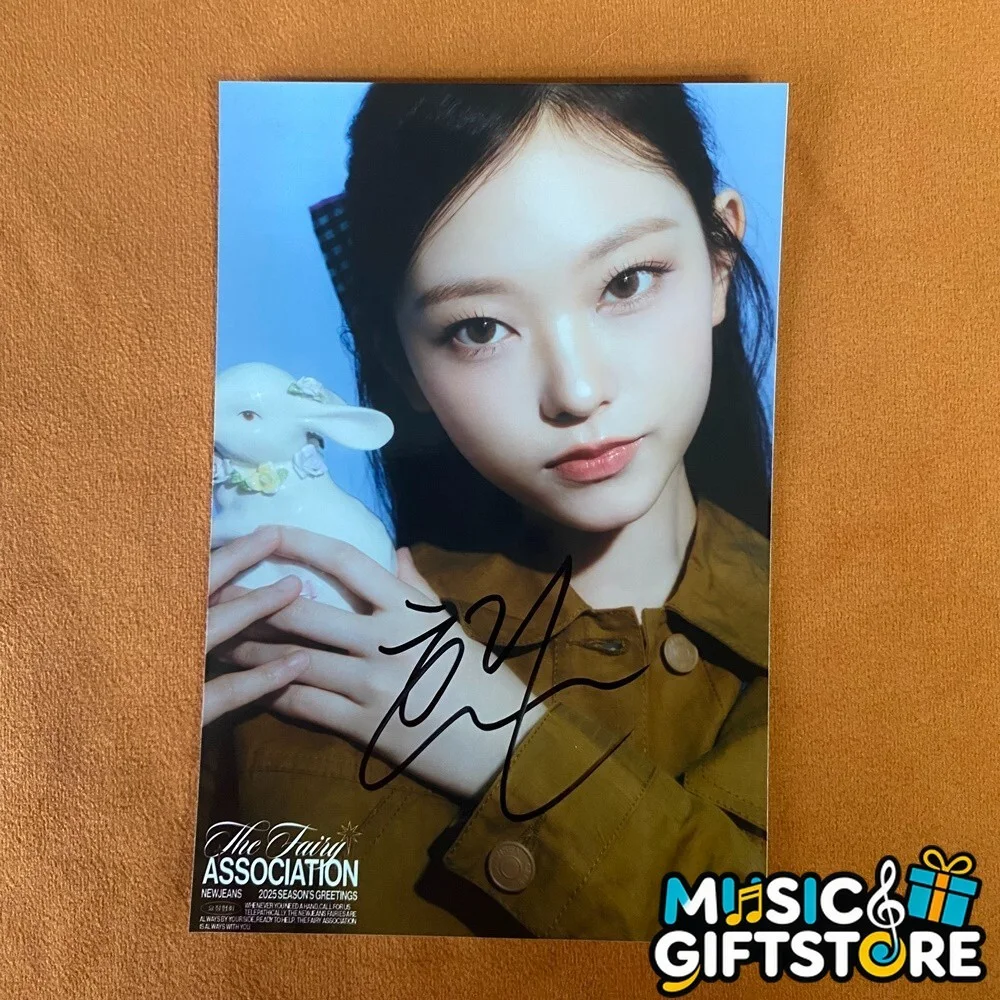 NEWJEANS Newjeans Group Autographed Photo 2025 Season's Greetings K-POP A #MUGS, изображение 3