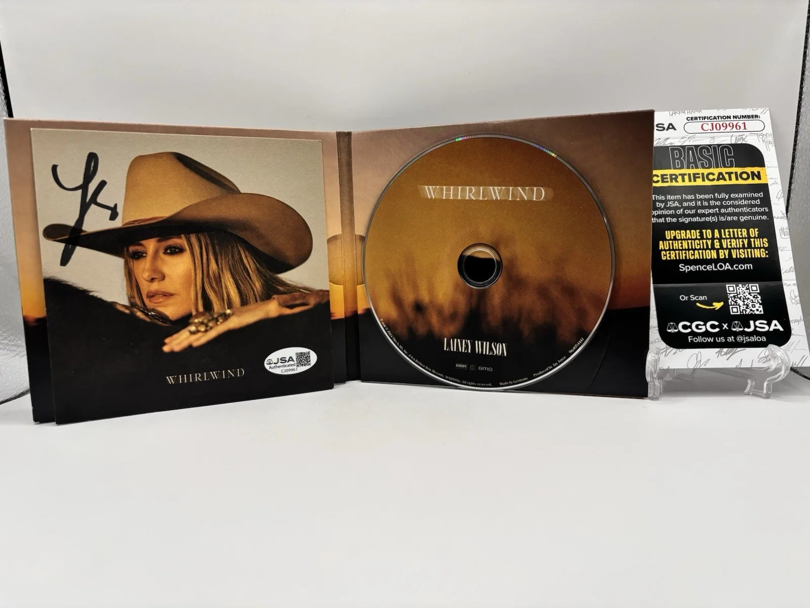 Lainey Wilson — Lainey Wilson Whirlwind Autographed Framed CD Framed Diaplay, image 3