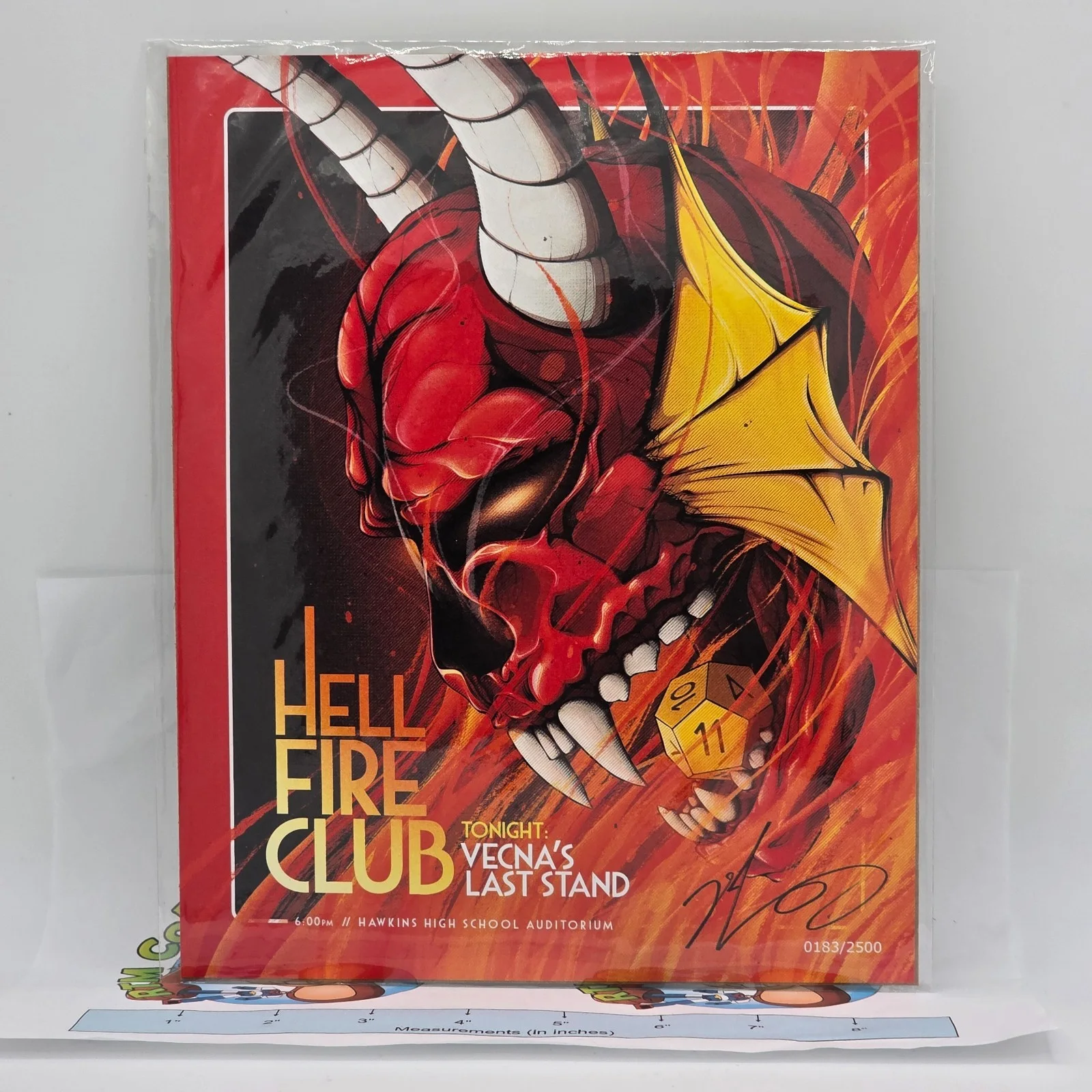 The BAM Box Stranger Things Hell Fire Club Signed Art Print 8x10 183/2500, image 2