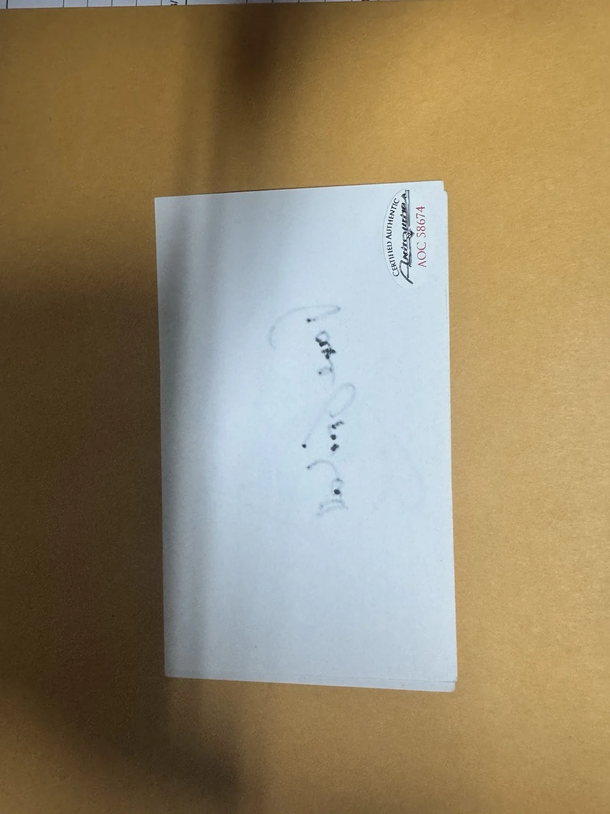 Jane Goodall Signed Index Card, image 2