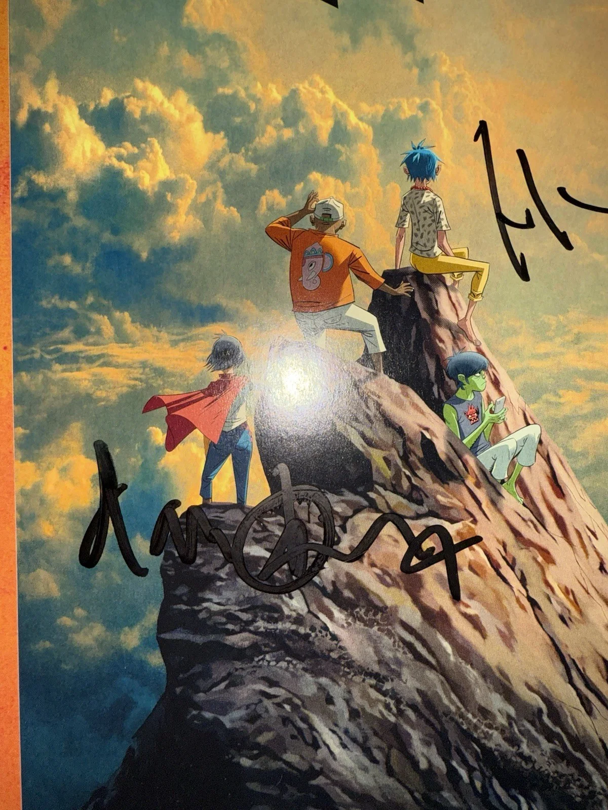 GORILLAZ SIGNED AUTOGRAPHED VINYL ALBUM “THE MOUNTAIN” DAMON ALBARN & JAMIE JSA, изображение 3