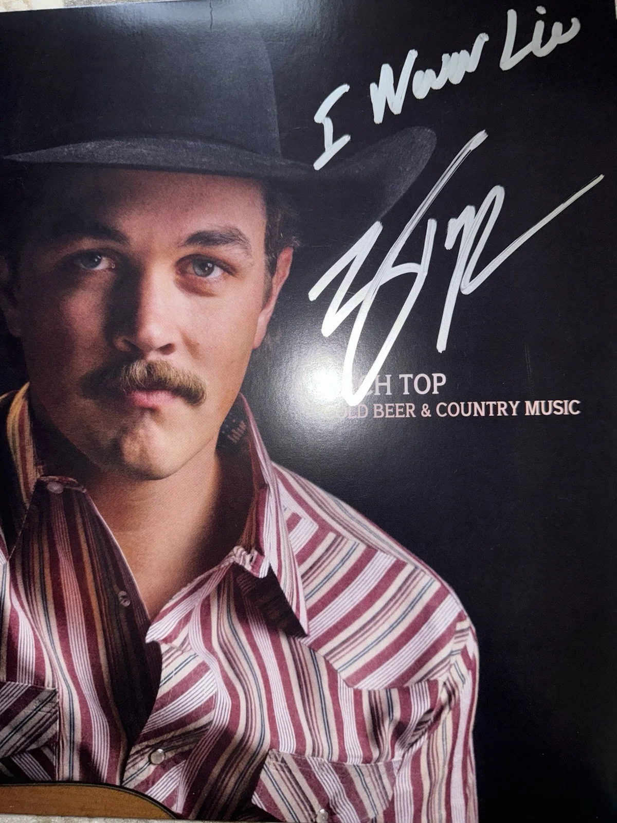ZACH TOP SIGNED AUTOGRAPHED COLD BEER & COUNTRY MUSIC ALBUM VINYL COUNTRY JSA, изображение 2