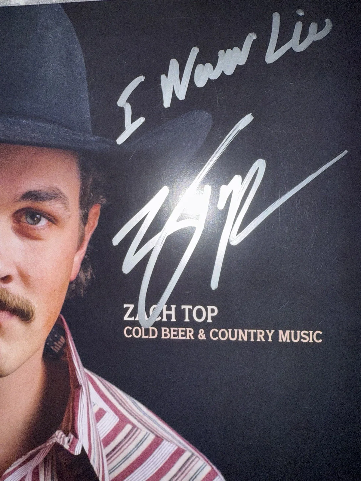 ZACH TOP SIGNED AUTOGRAPHED COLD BEER & COUNTRY MUSIC ALBUM VINYL COUNTRY JSA, изображение 4