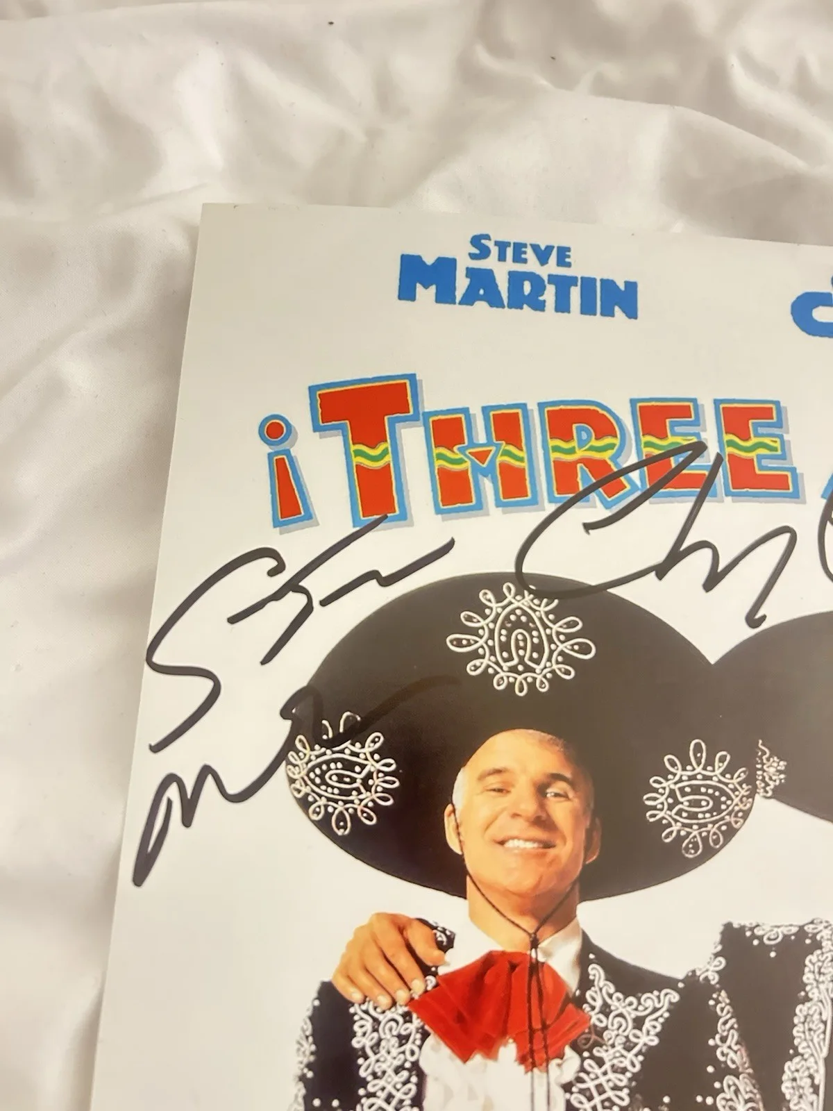Chevy Chase, Steve Martin, Martin Short — Three Amigos Signed 12x18 Movie Poster Chevy Chase Steve Martin Short PSA COA, image 2