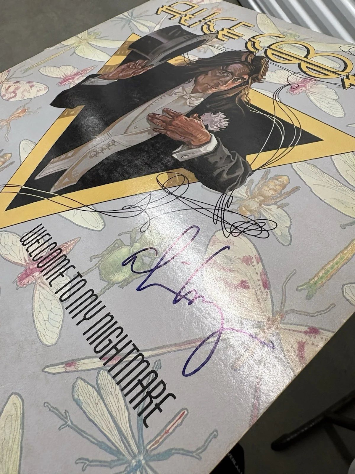 ALICE COOPER SIGNED WELCOME TO MY NIGHTMARE LP VINYL ALBUM /RECORD AUTOGRAPHED, image 3
