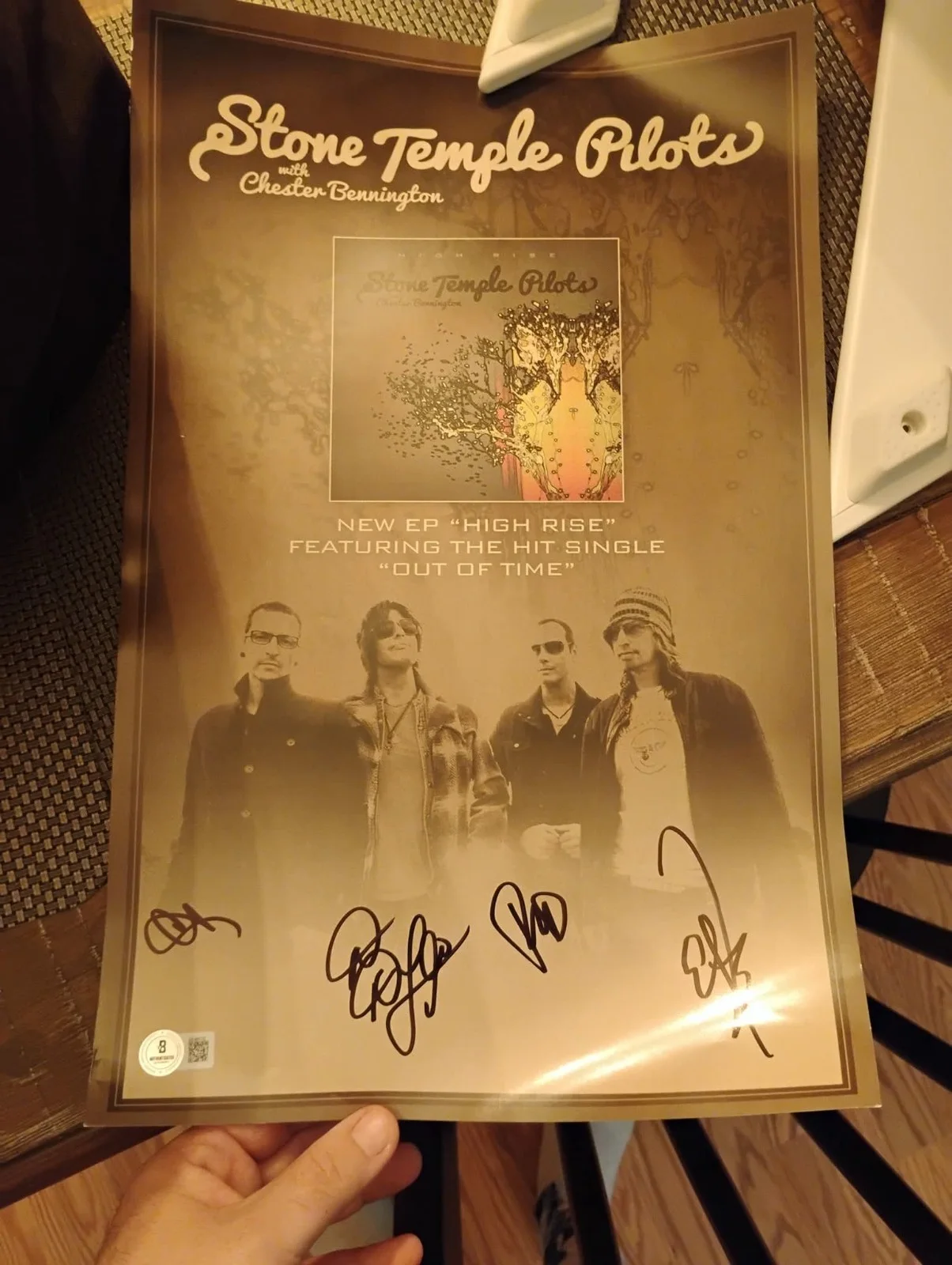 STONE TEMPLE PILOTS CHESTER BENNINGTON Signed LINKIN PARK Auto Beckett Auth STP, image 5