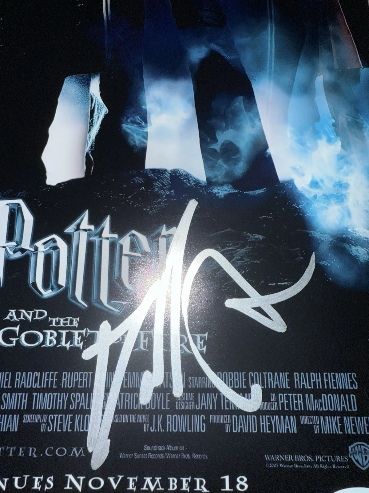 Daniel Radcliffe — DANIEL RADCLIFFE SIGNED AUTOGRAPHED HARRY POTTER GOBLET OF FIRE 12x18 PHOTO JSA, изображение 2