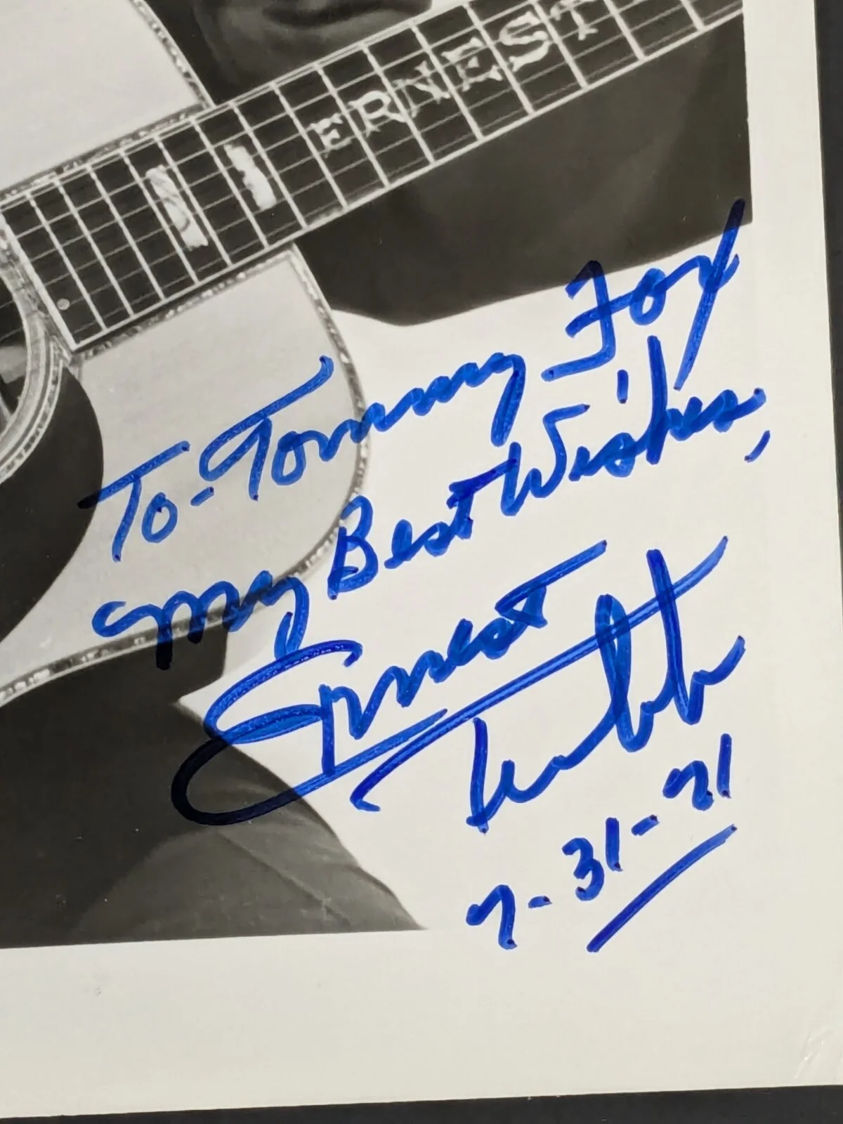 Ernest Tubb Country Western Signed Autograph Signature Photo 8x10 Dedicated, изображение 2