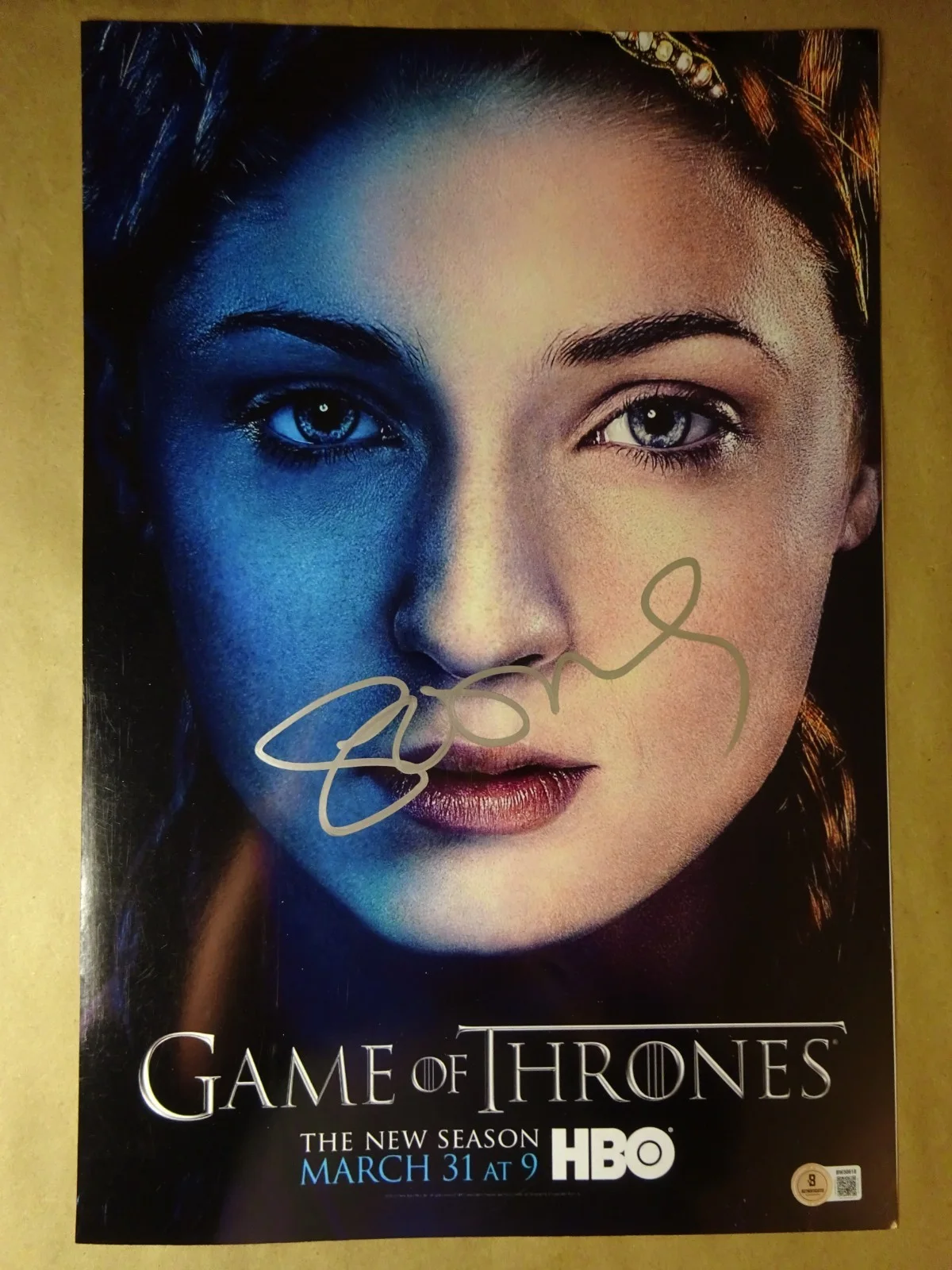 Sophie Turner — Signed Sophie Turner Autographed 12"x18" Game of Thrones Photo Beckett BAS COA