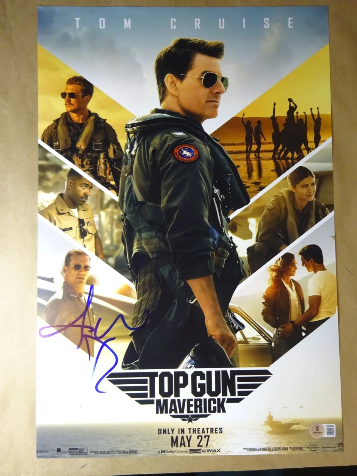 Jon Hamm — Signed Jon Hamm Autographed 12"x18" Top Gun Maverick Photo Beckett BAS COA