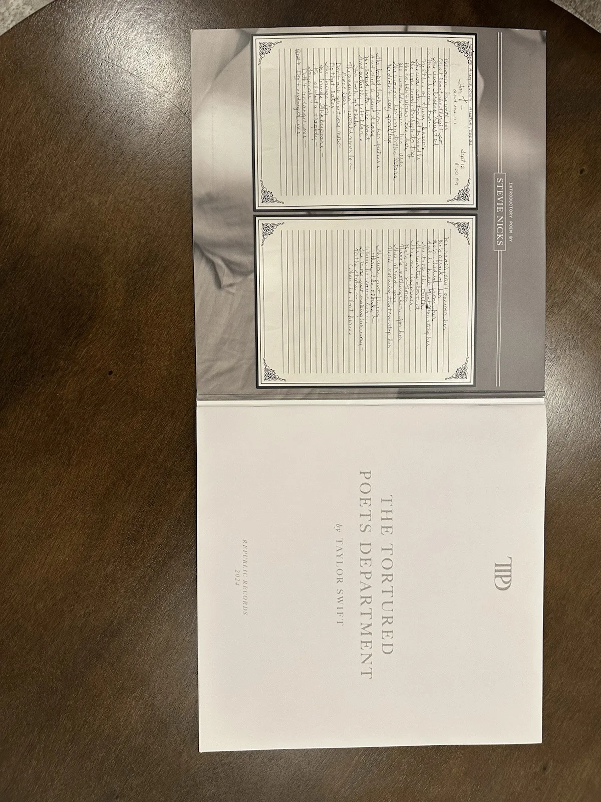 Signed Taylor Swift TTPD Vinyl with Records, image 3