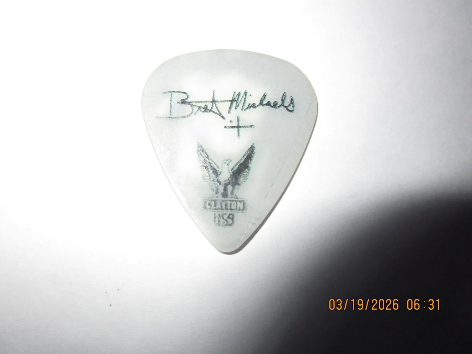 Bret Michaels Poison Signature/Face Clayton Raven Guitar Pick #1548, изображение 3