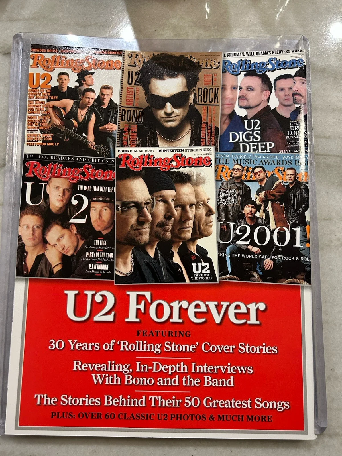 U2 Bono Signed Rolling Stone Magazine Full, image 4