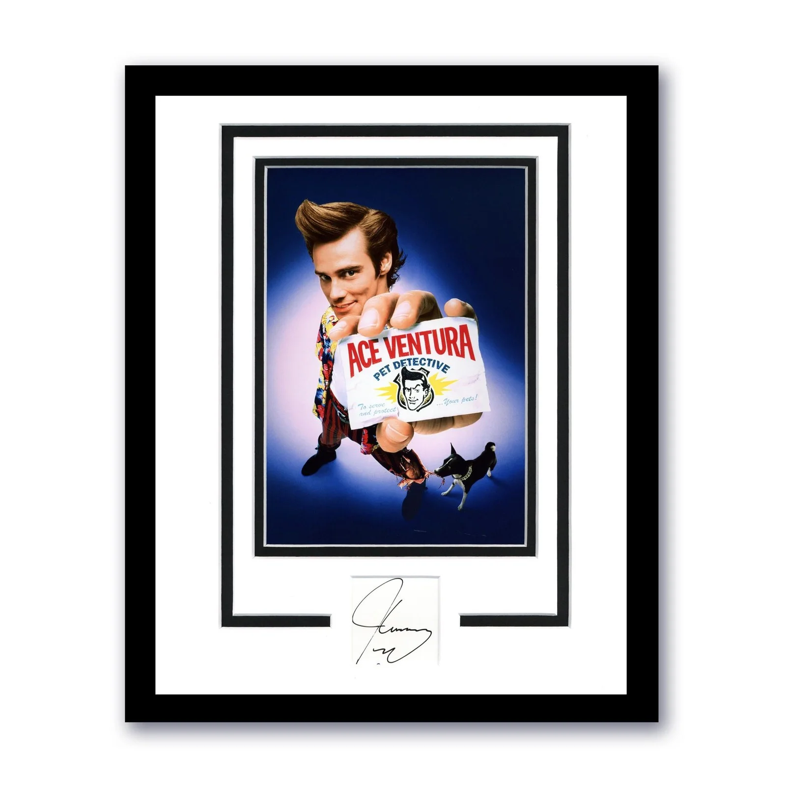 Jim Carrey — Jim Carrey "Ace Ventura" AUTOGRAPH Signed Photo Custom Framed 11x14 Display ACOA