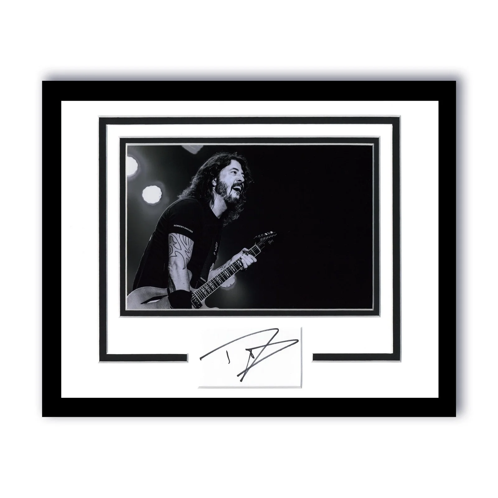 Dave Grohl — Dave Grohl "Nirvana" AUTOGRAPH Signed Photo Custom Framed 11x14 Display ACOA
