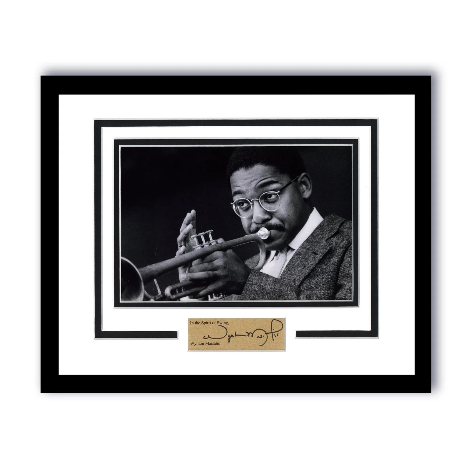 Wynton Marsalis — Wynton Marsalis AUTOGRAPH Signed Jazz Trumpet Custom Framed 11x14 Display ACOA