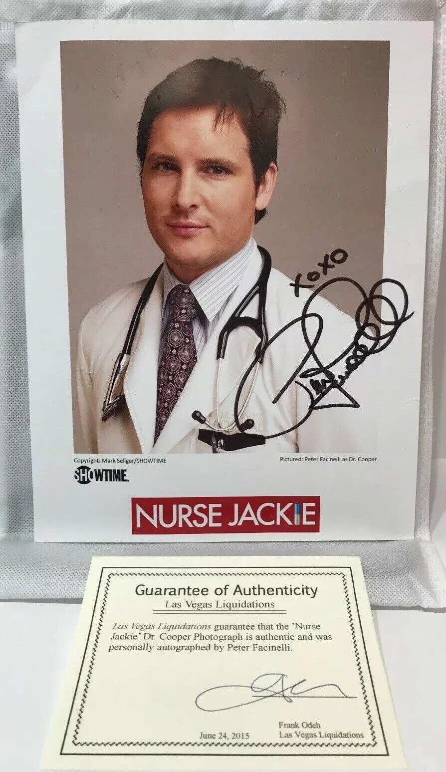 Peter Facinelli Signed Autographed Photo Twilight Saga Nurse Jackie COA SHOWTIME, image 3