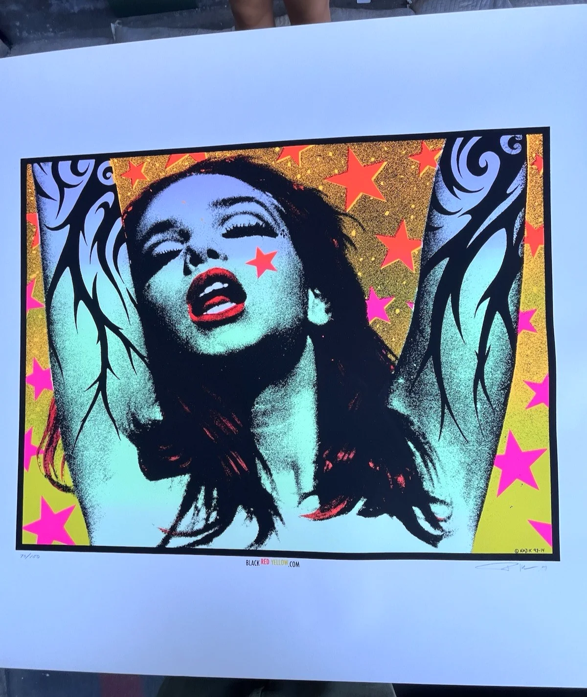 Frank Kozik 92-14 Green Lady 2004 Signed Poster Pearl Jam Sound Garden LE 44x38", изображение 2