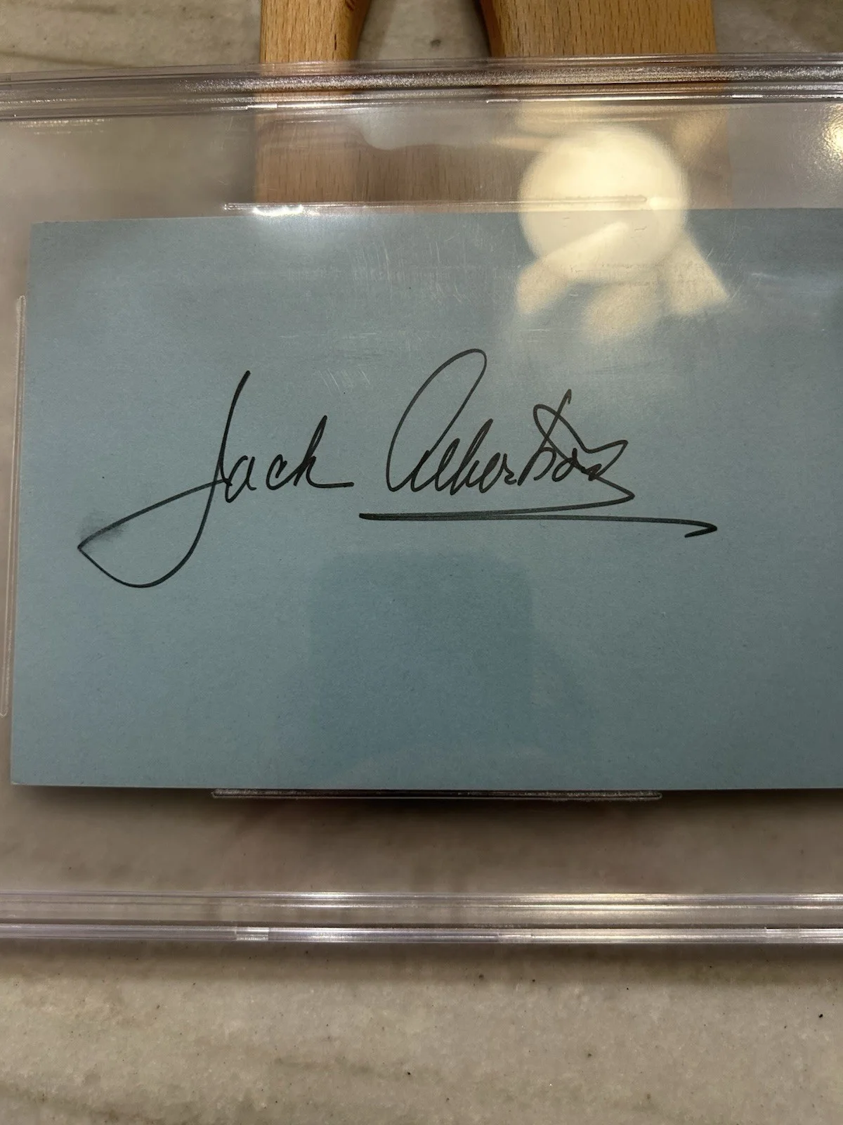 Jack Albertson signed autograph auto Vintage 3x5 Grandpa Joe in Willy Wonka BGS, изображение 2
