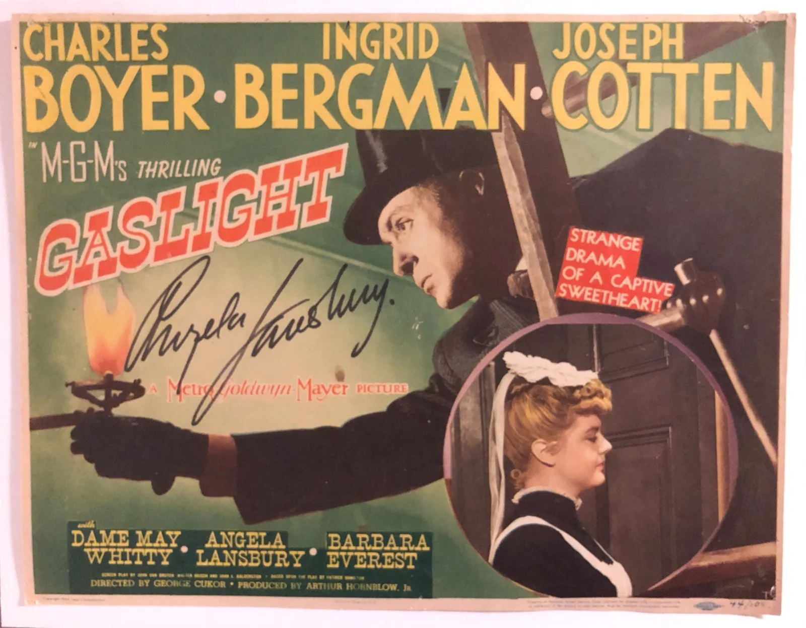 Angela Lansbury — Angela Lansbury Autographed Memorabilia w/ Gaslight Lobby cards and photos