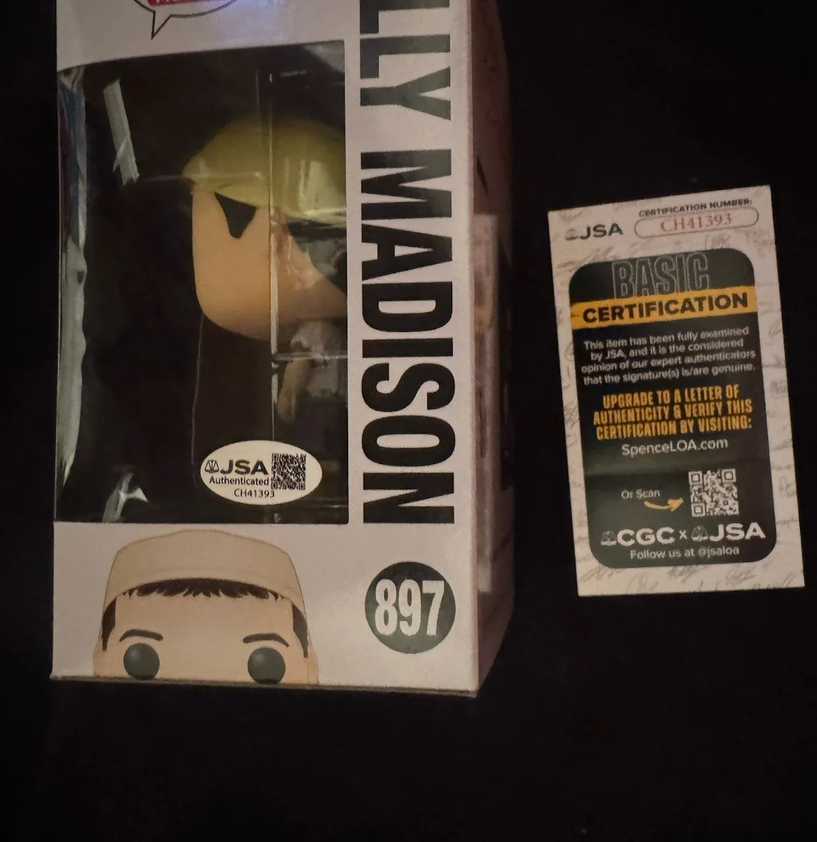 Adam Sandler — Adam Sandler SIGNED AUTOGRAPHED Billy Madison Funko Pop 897 JSA COA, image 2
