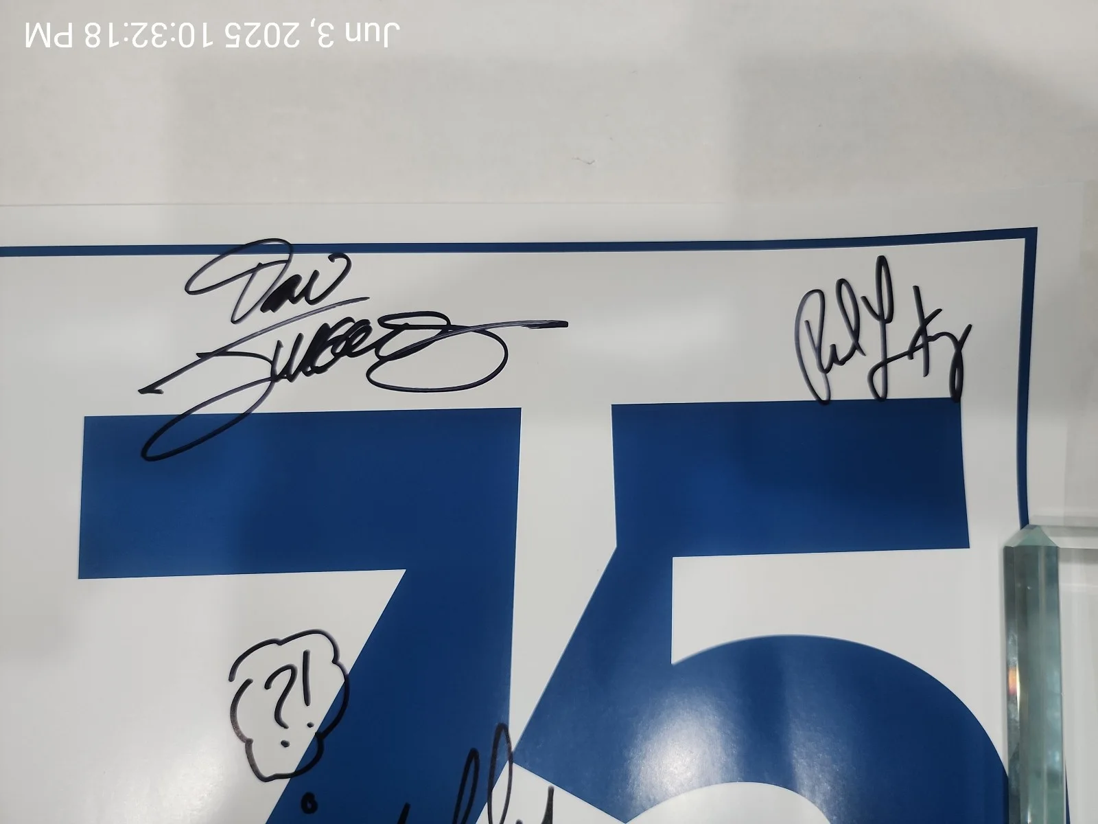 Molly Quinn — Superman 75 Years Comic Con 12x20 Poster Signed Molly Quinn, Paul Levitz,Jurgens, изображение 3