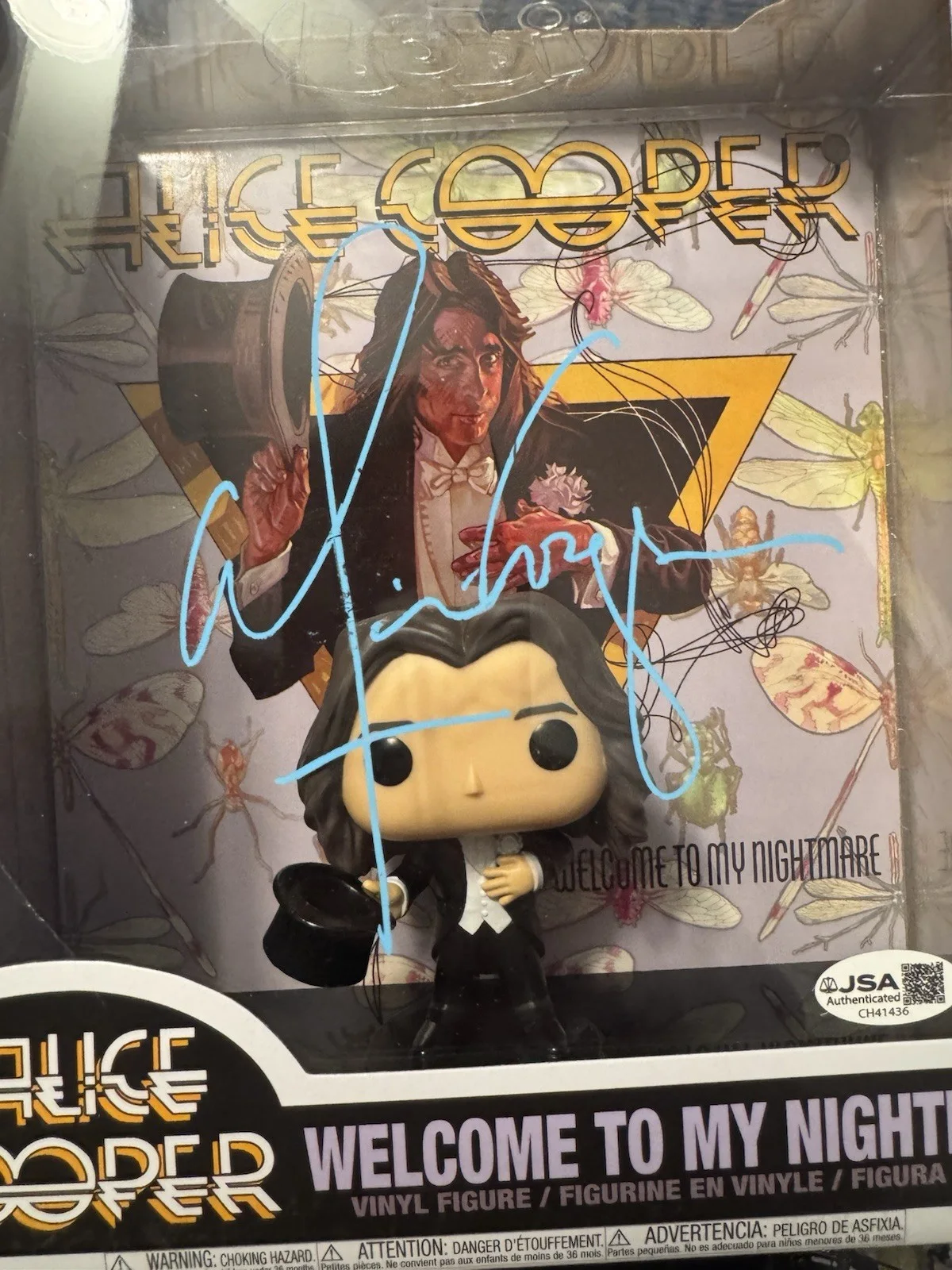 Alice Cooper SIGNED AUTOGRAPHED Welcome To My Nightmare Funko Pop 34 JSA COA, image 4