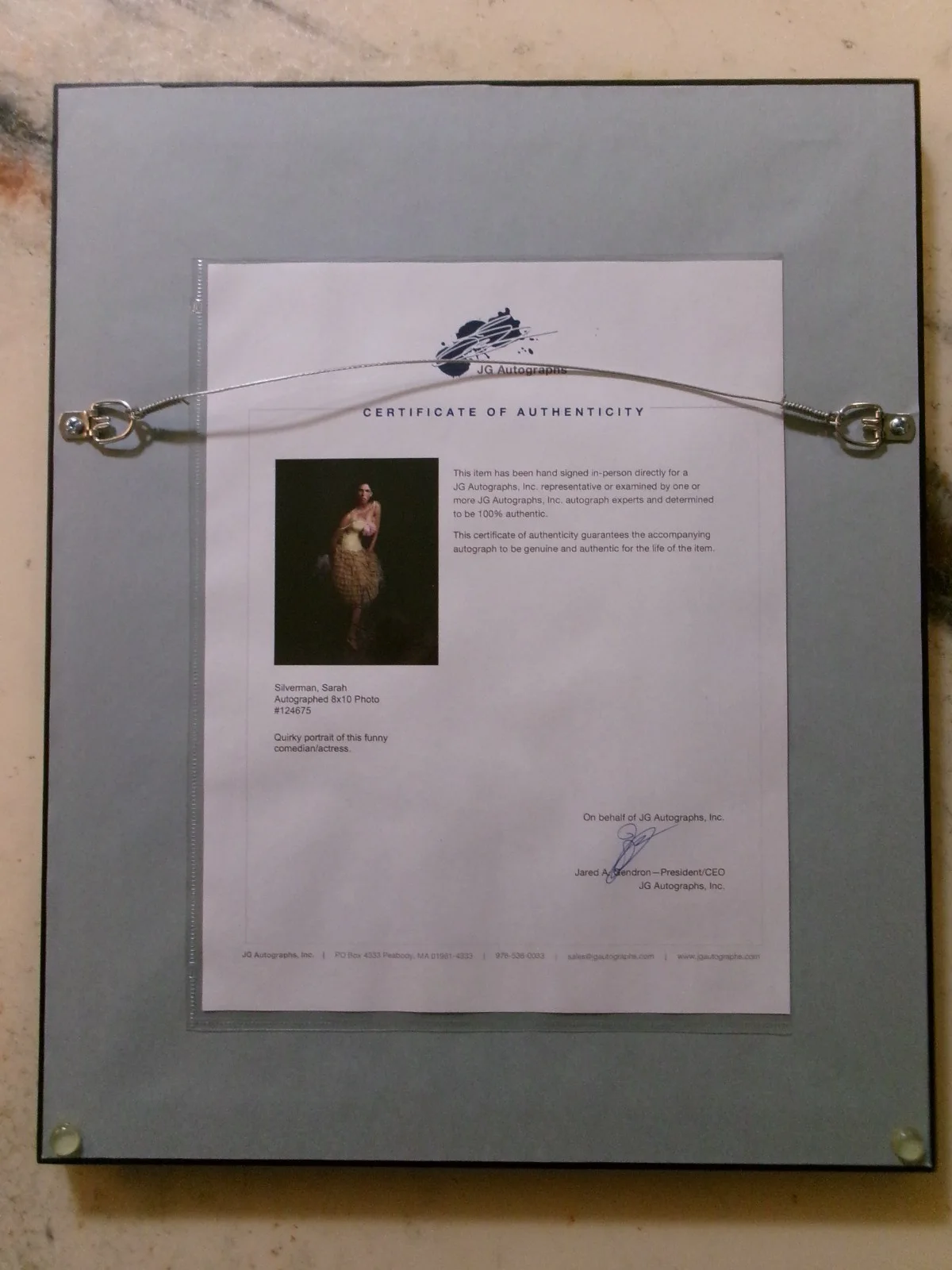 Sarah Silverman — Signed Sarah Silverman 8 x 10 Photo Double Matted 11 x 14 Frame Tru Vue Glass, image 4