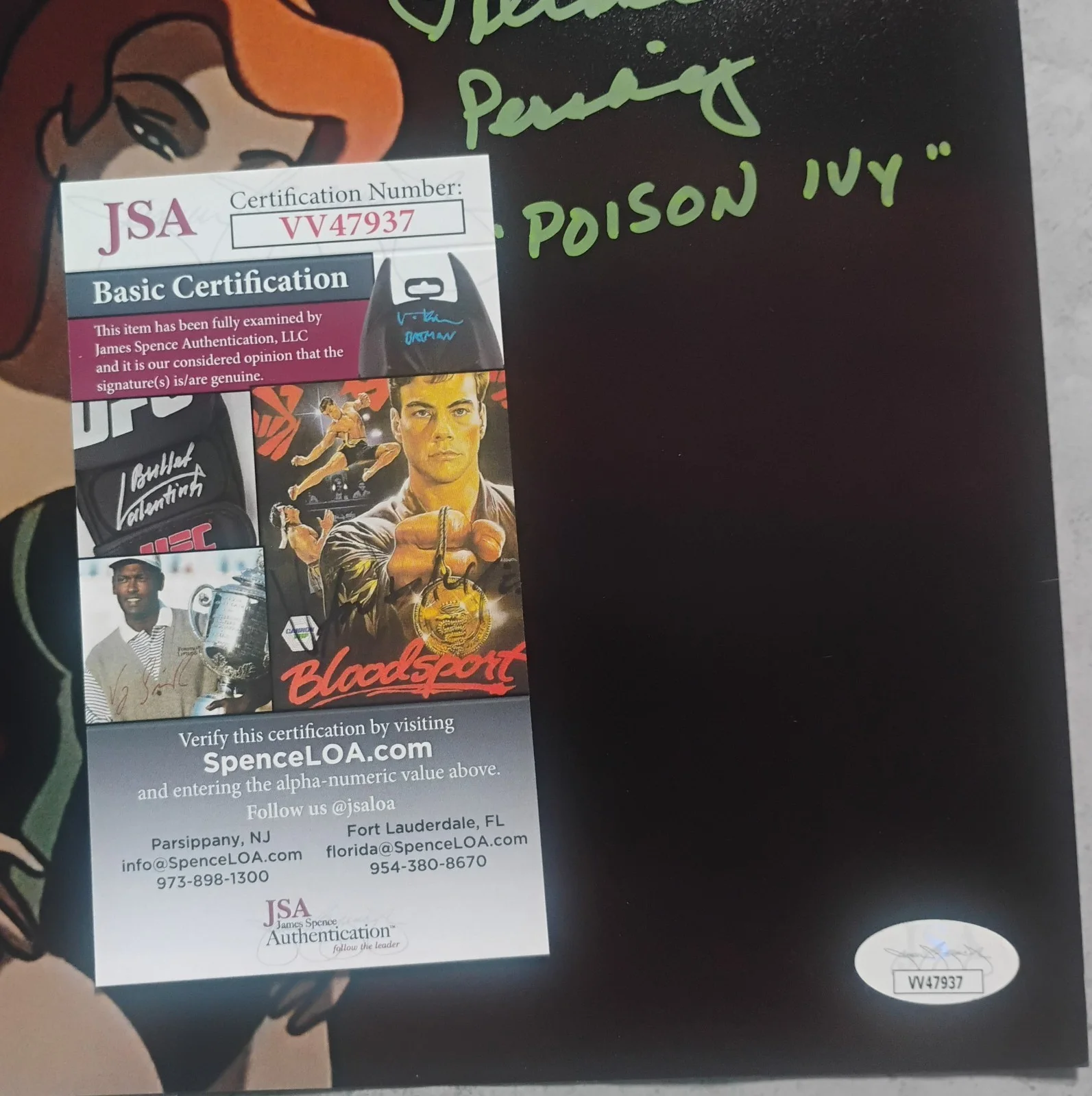 Diane Pershing Hand Signed Autograph 8x10 Photo JSA COA Poison Ivy, image 3