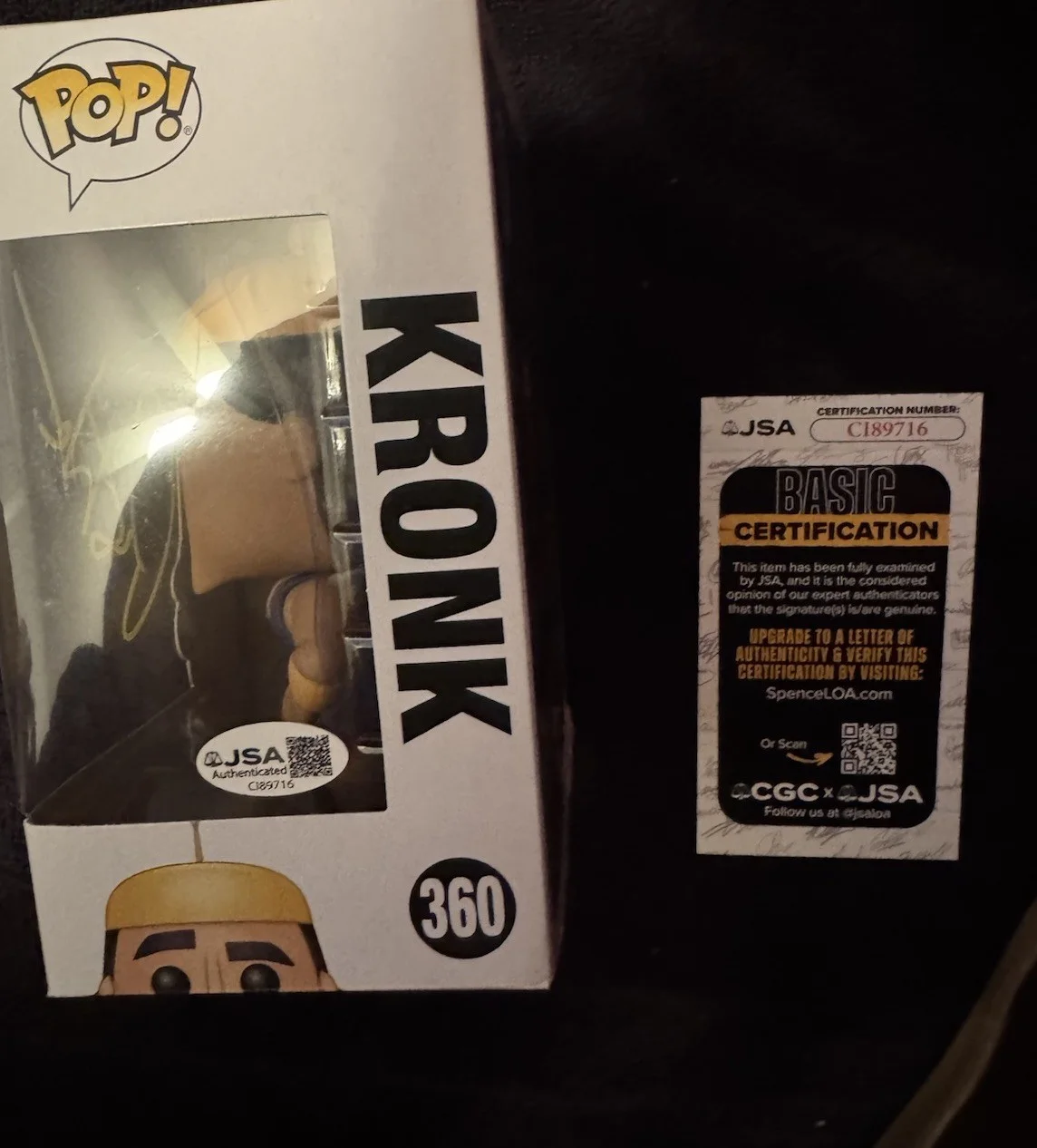 Patrick Warburton — Patrick Warburton SIGNED AUTOGRAPHED Funko Pop 360 Kronk JSA COA, image 2