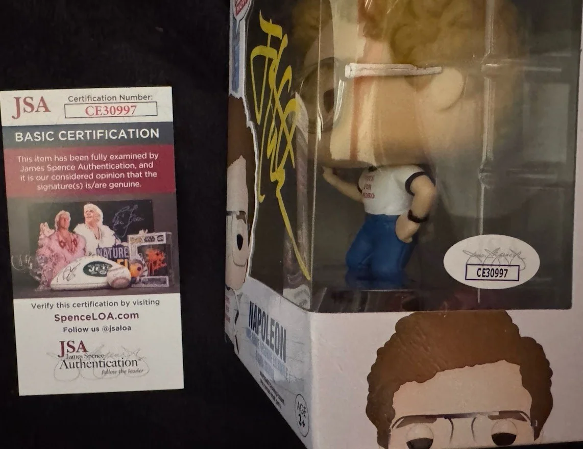 Jon Heder — Jon Heder SIGNED AUTOGRAPHED Napoleon Dynamite Funko Pop 204 Vote For Pedro JSA, image 2