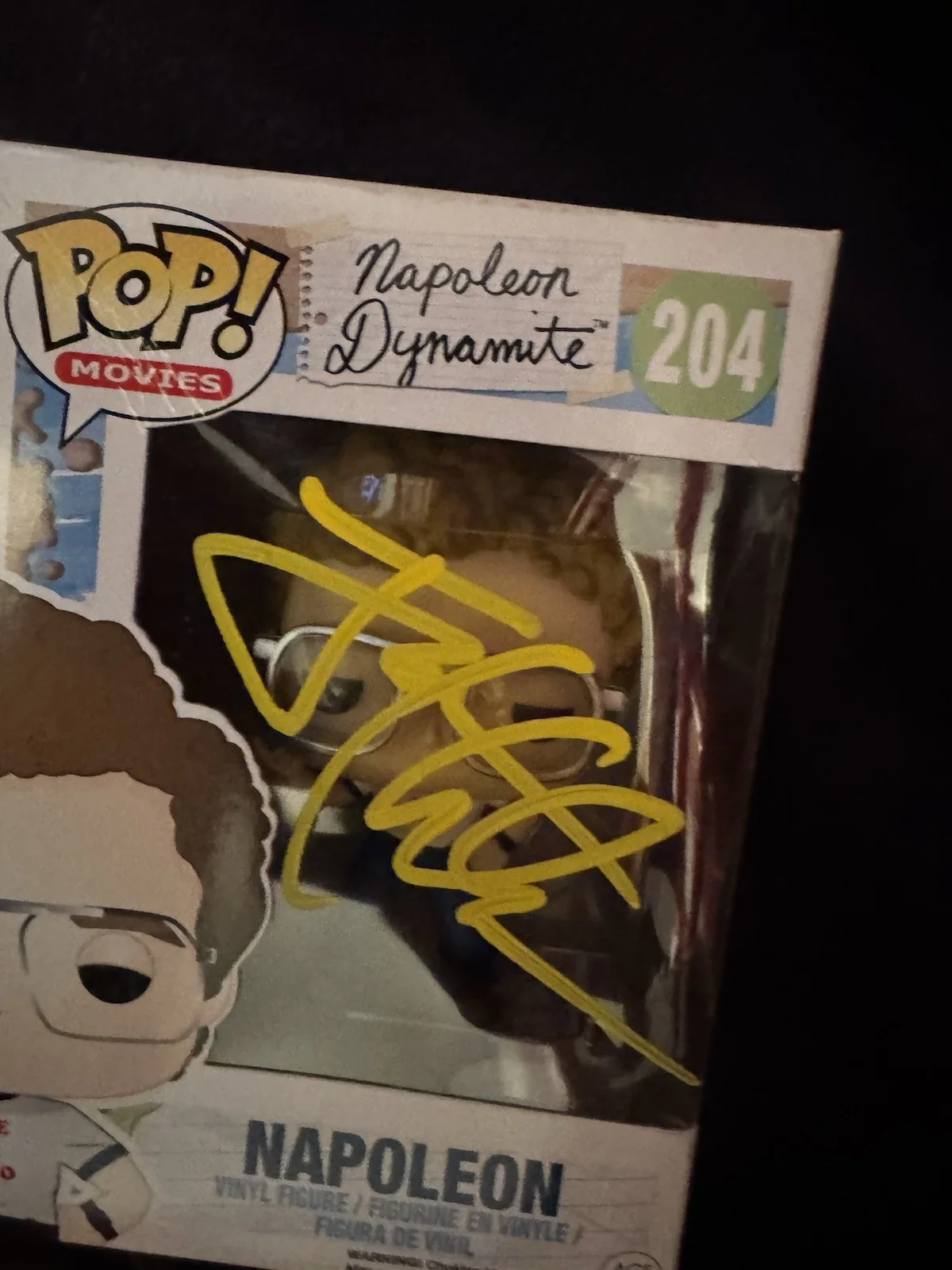 Jon Heder — Jon Heder SIGNED AUTOGRAPHED Napoleon Dynamite Funko Pop 204 Vote For Pedro JSA, image 3