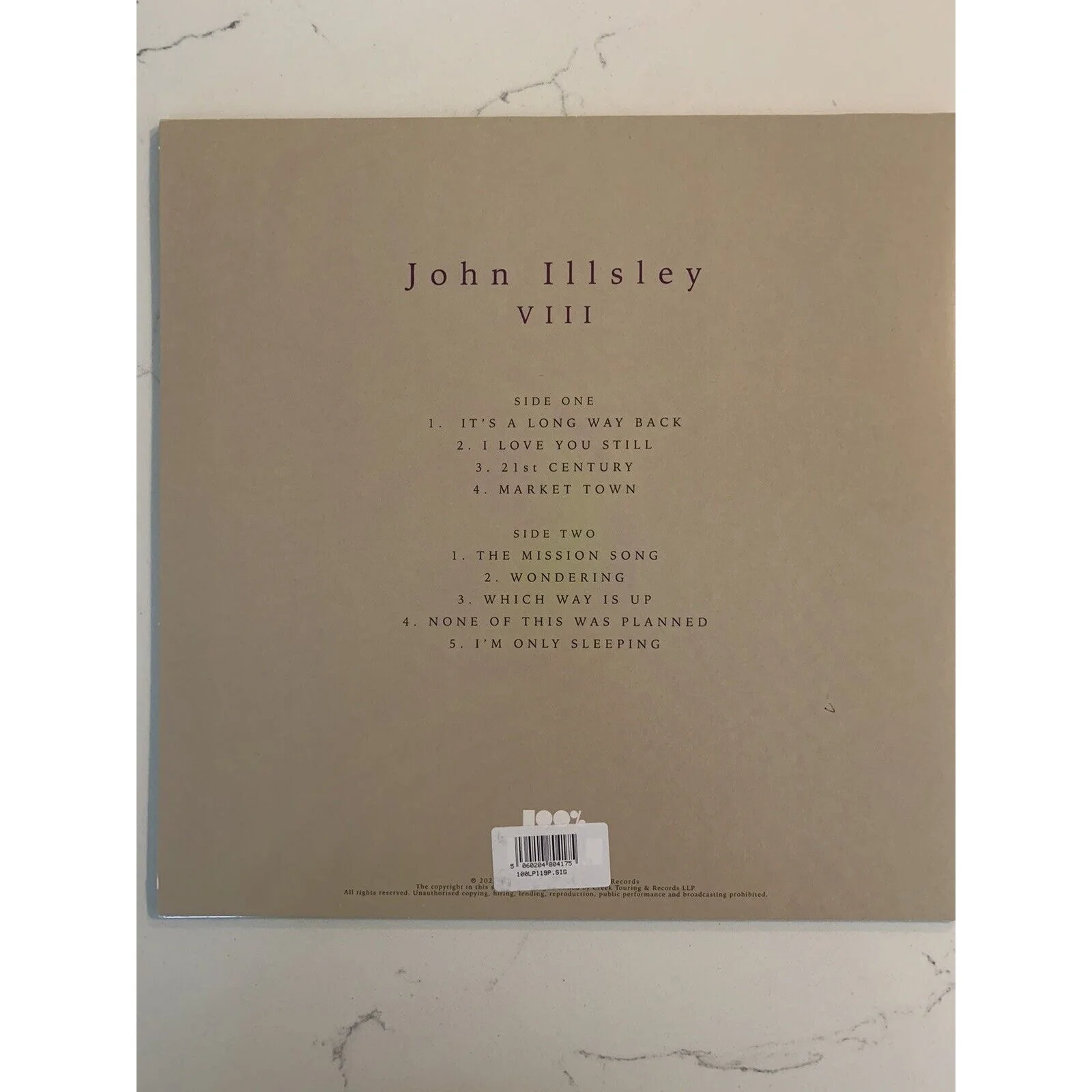 John Illsley of Dire Straits VIII Purple Colored Vinyl LP AUTOGRAPHED SIGNED, изображение 2