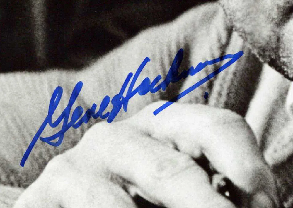 GENE HACKMAN SIGNED 11x14 PHOTO POPEYE DOYLE THE FRENCH CONNECTION BECKETT BAS, image 2