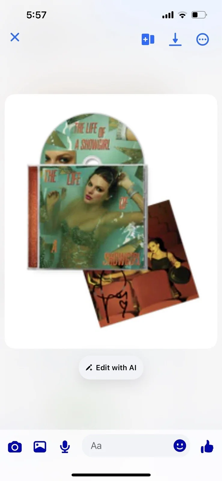 Taylor Swift - The Life of a Showgirl CD + Hand Signed Photo 4 With Heart A, изображение 5