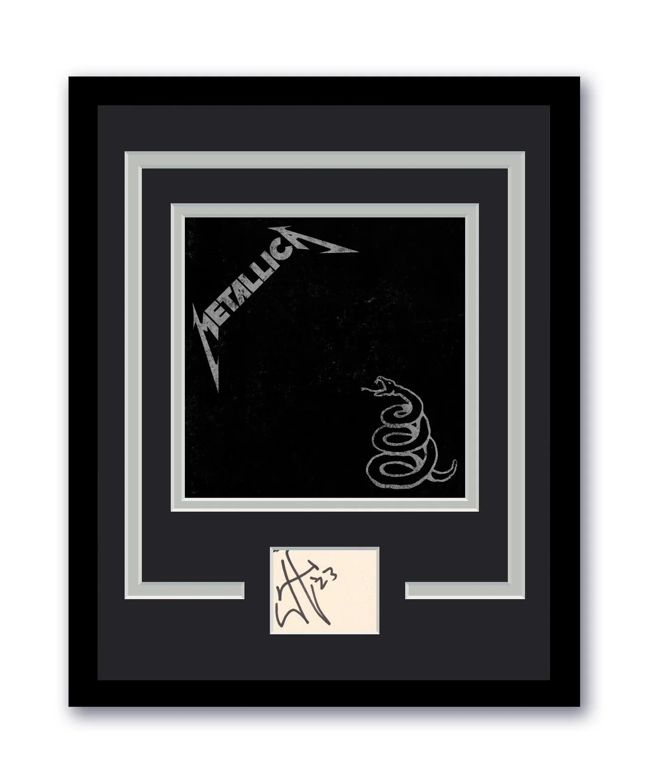 James Hetfield — James Hetfield Autographed Signed 11x14 Framed Photo Black Album ACOA