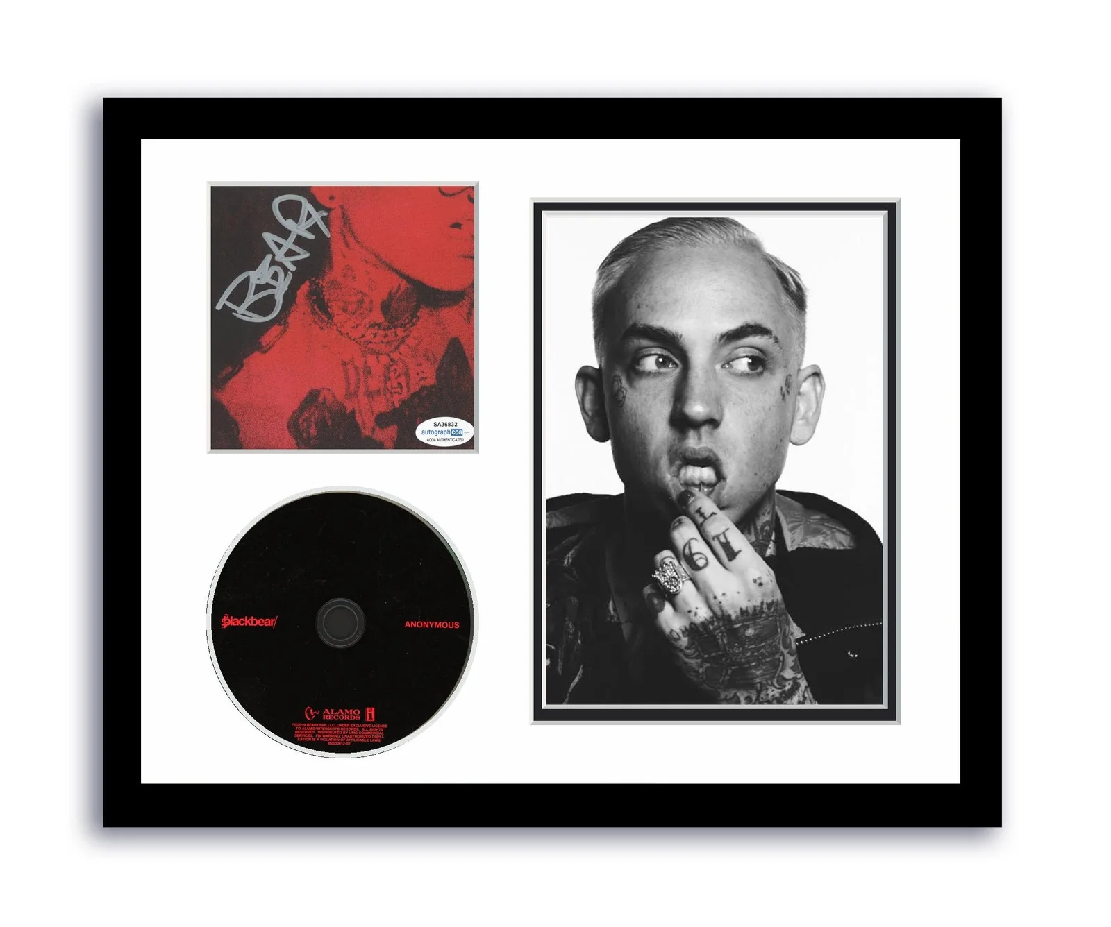 blackbear — blackbear Autographed Signed 11x14 Custom Framed CD Photo Anonymous ACOA