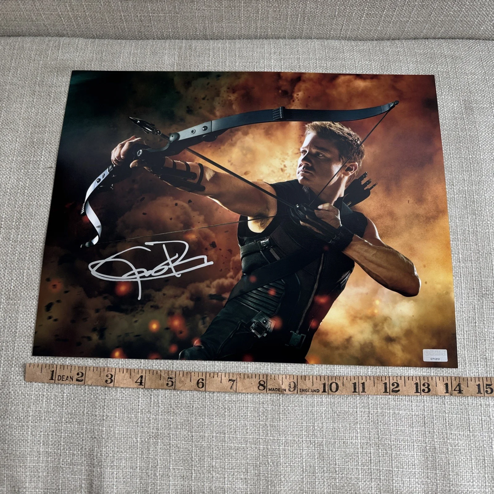 JEREMY RENNER — JEREMY RENNER Autograph Signed 11x14 Photo Celebrity Authentics Certified, изображение 5