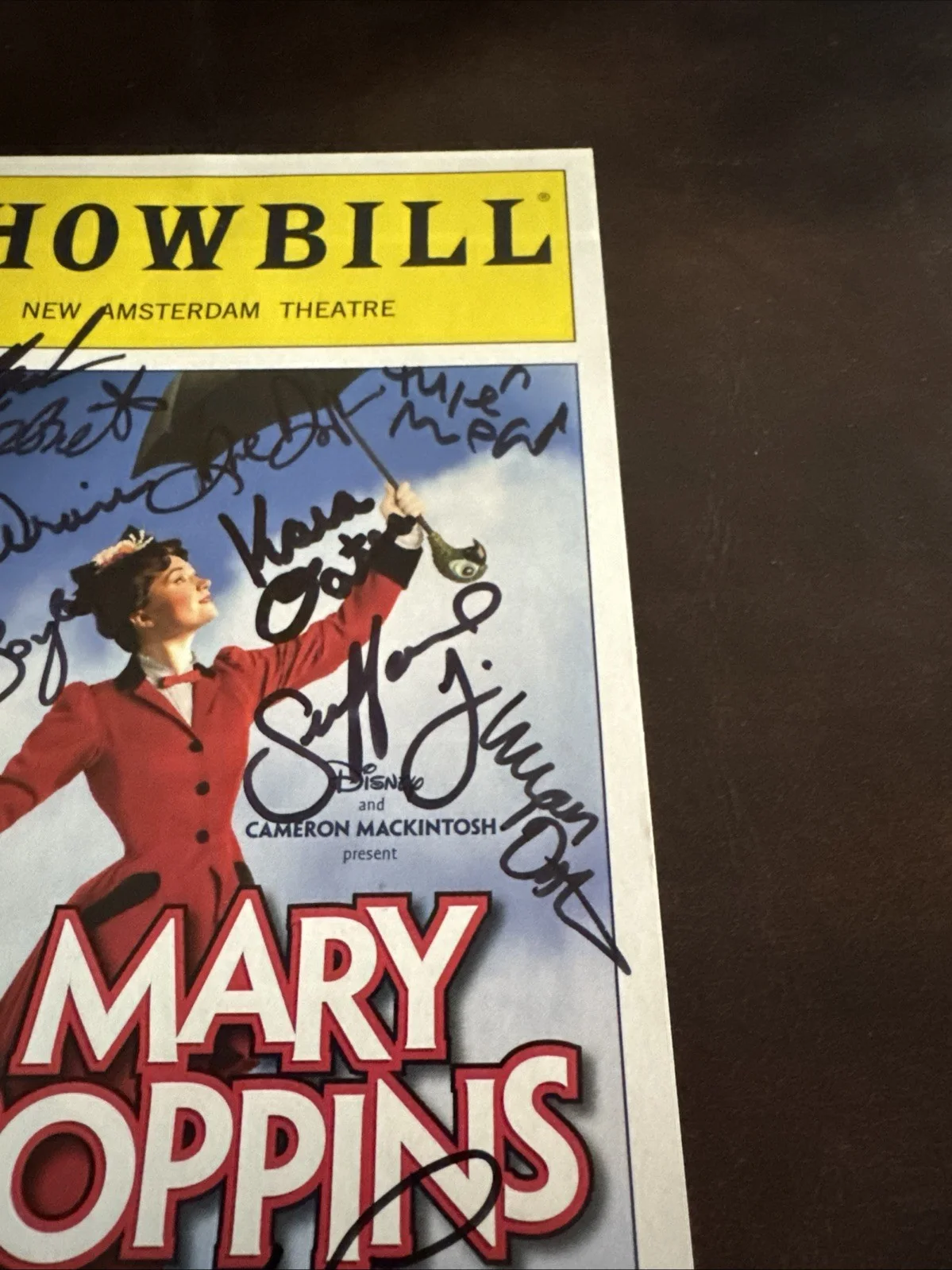 Mary Poppins The New Musical Cast Signed Broadway Playbill - Authentic, image 4