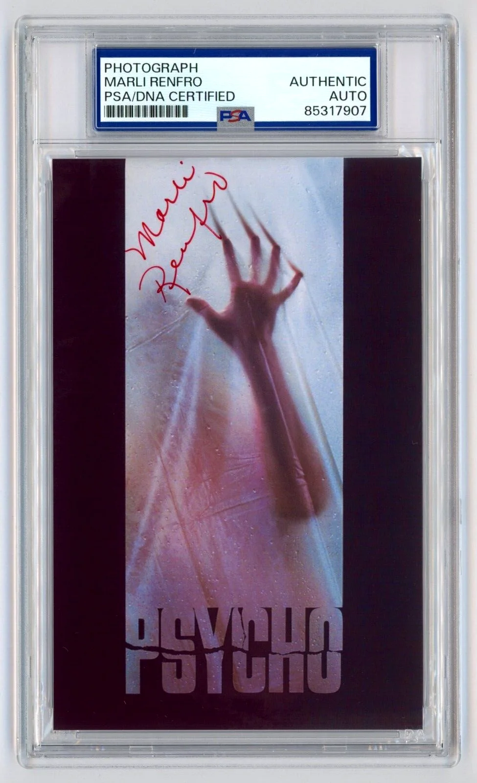Marli Renfro — Marli Renfro Signed Photo (PSA) Psycho Janet Leigh Body Double Shower Scene