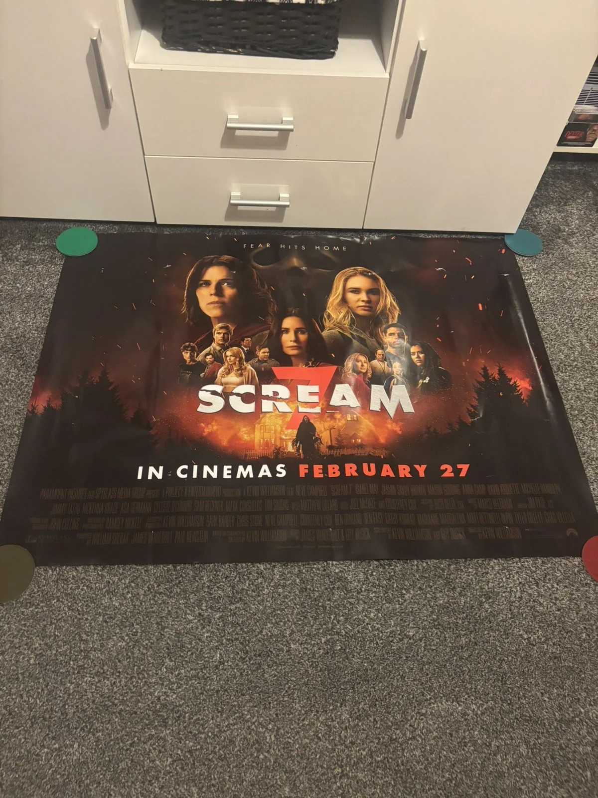 Scream 7 30" X 40" UK Quad Cinema Poster, изображение 4