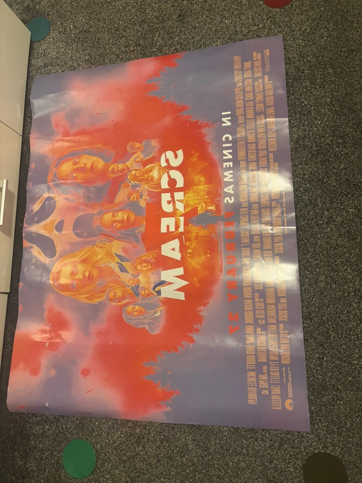 Scream 7 30" X 40" UK Quad Cinema Poster, изображение 5